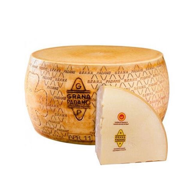 Grana Padano DOP aged Italian cheese ingredient icon