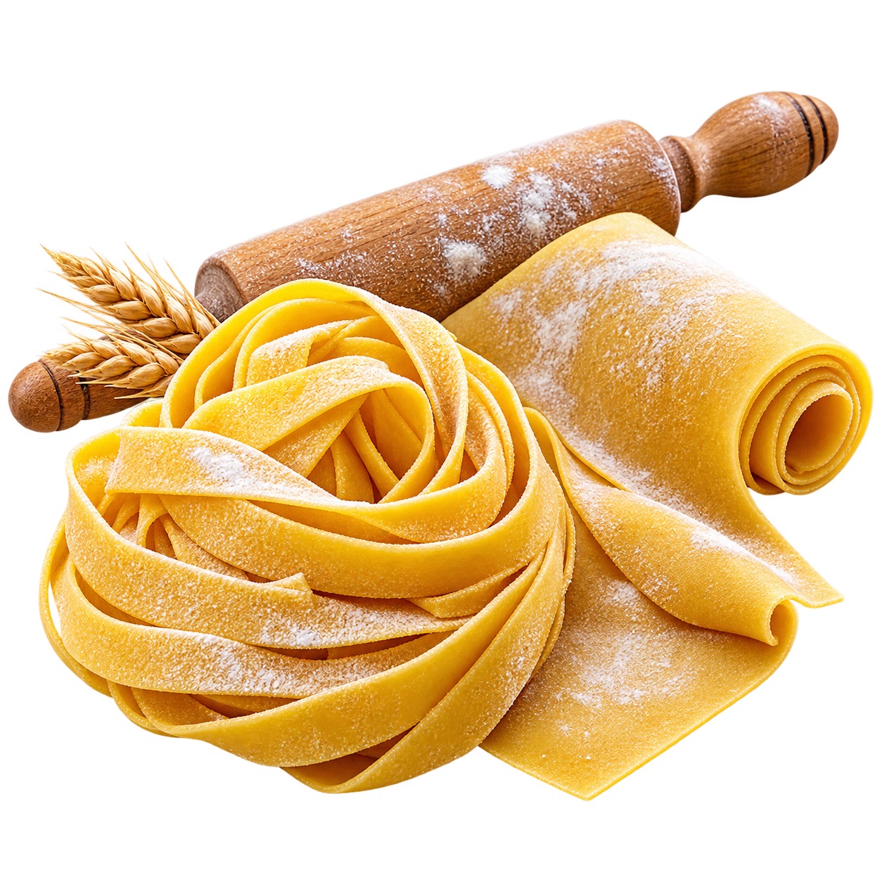 Fresh Italian egg pasta dough and handmade pasta ingredient icon