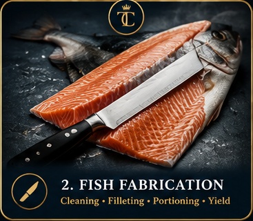 Professional fish fabrication and filleting