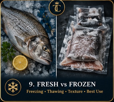 Fresh versus frozen seafood quality and storage