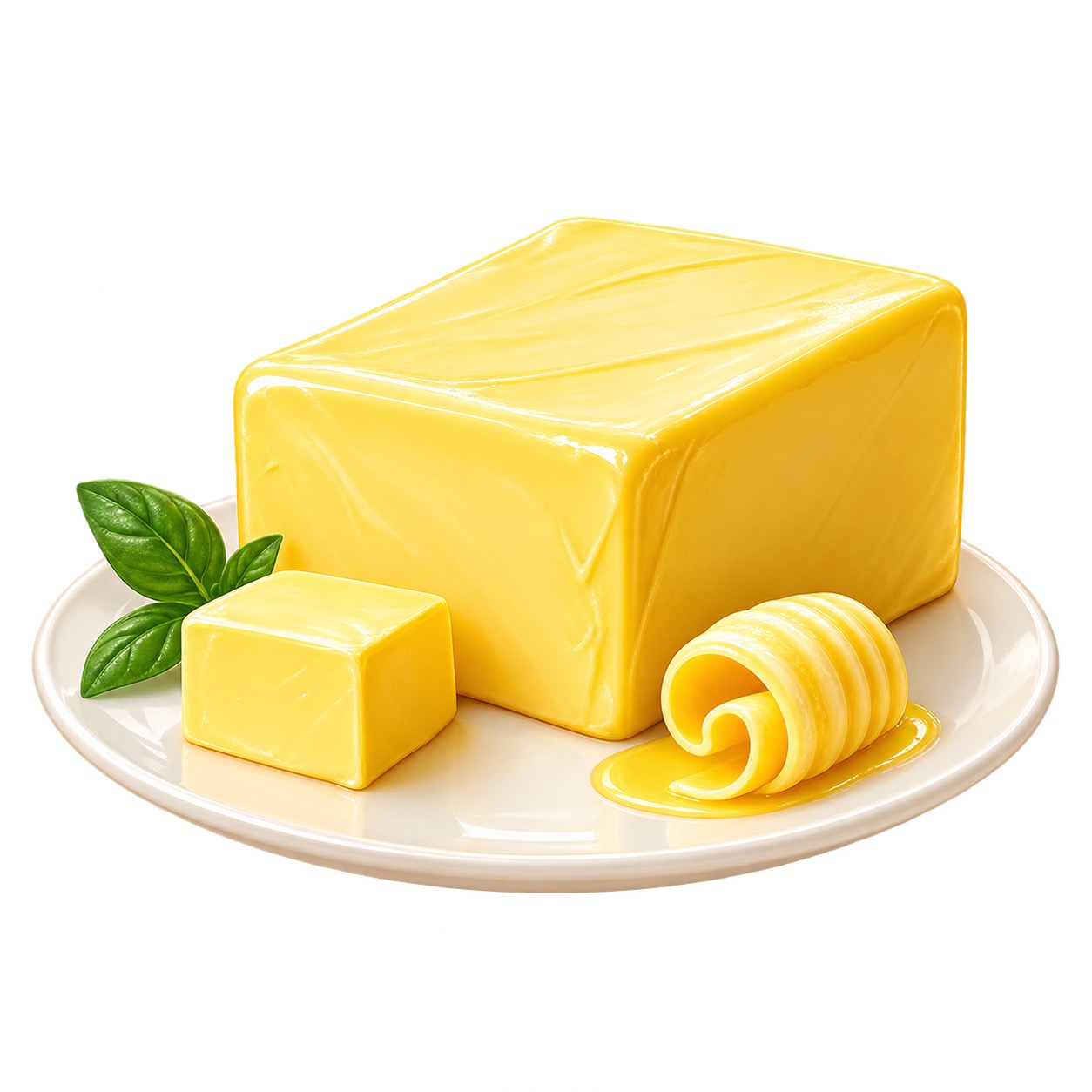 Butter ingredient icon showing golden butter