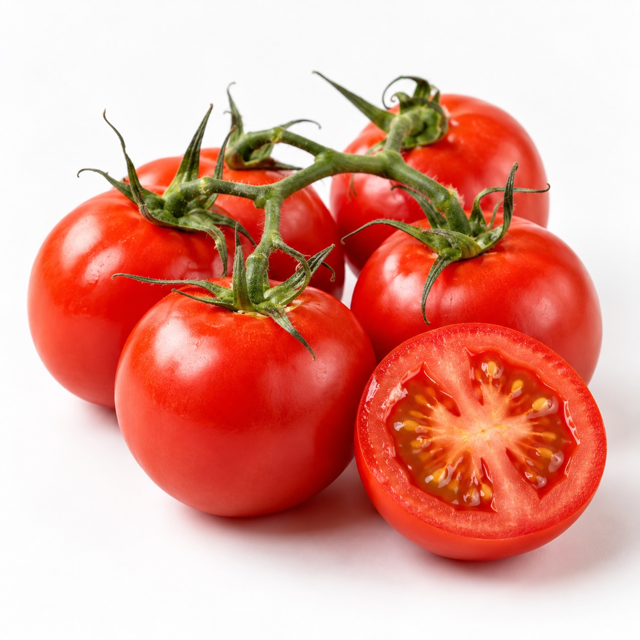 Campari tomatoes, whole and halved