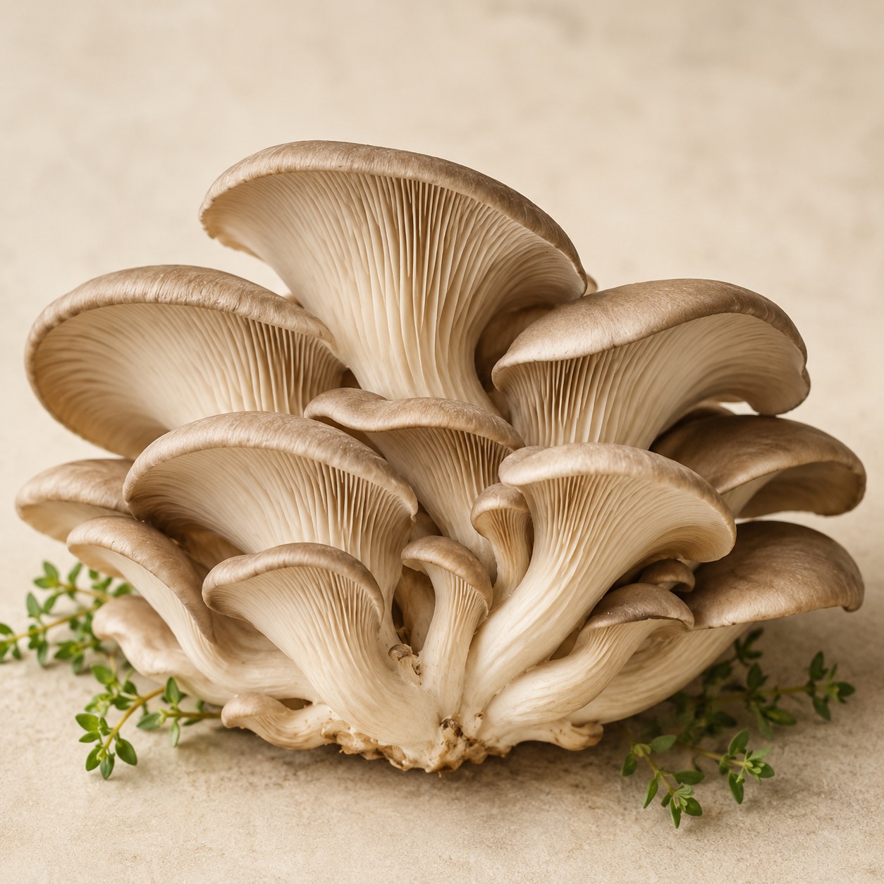 Fresh oyster mushrooms