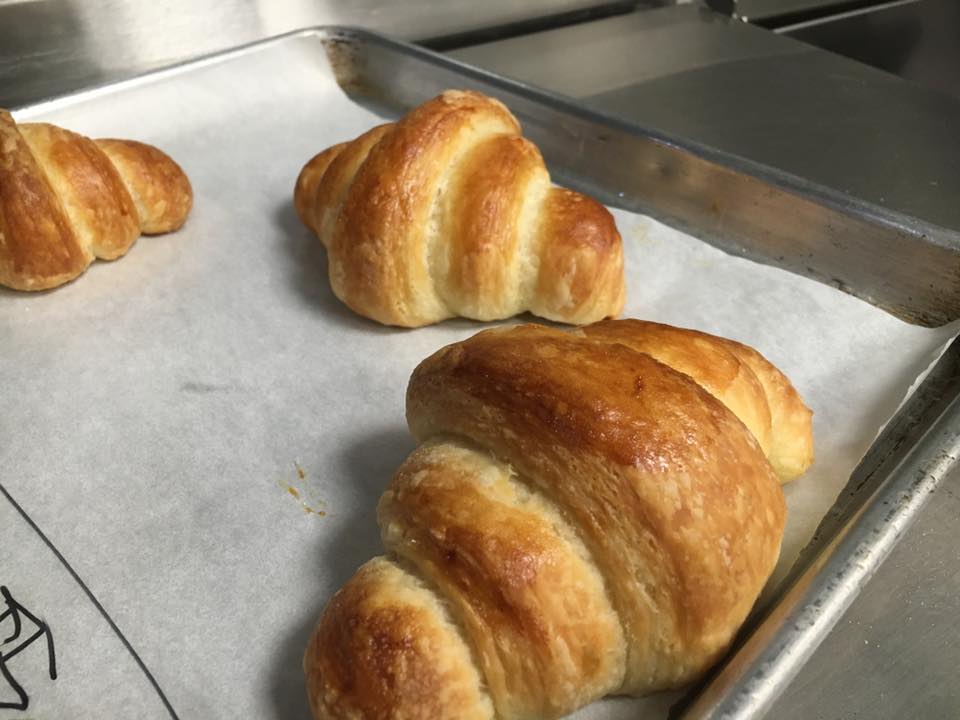 Flaky butter croissants