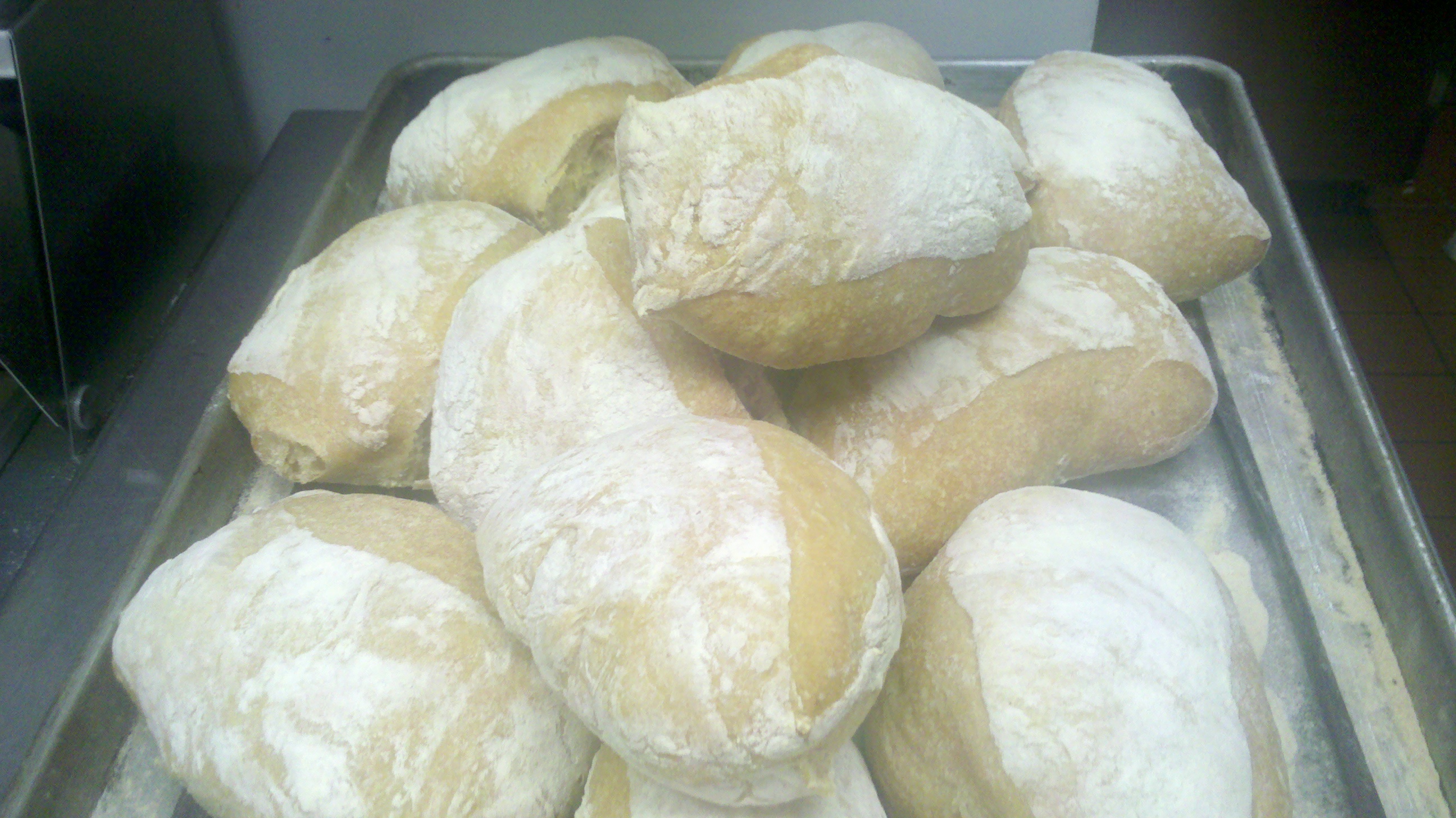 Ciabatta loaf close-up