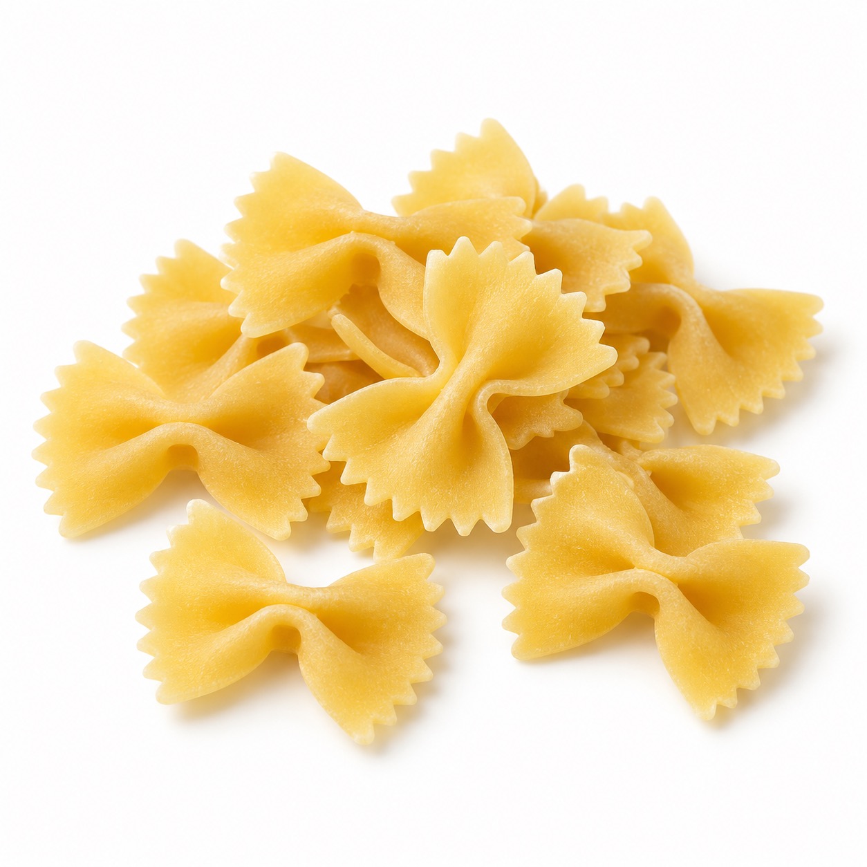 Farfalle Italian dry pasta with classic bow-tie shape